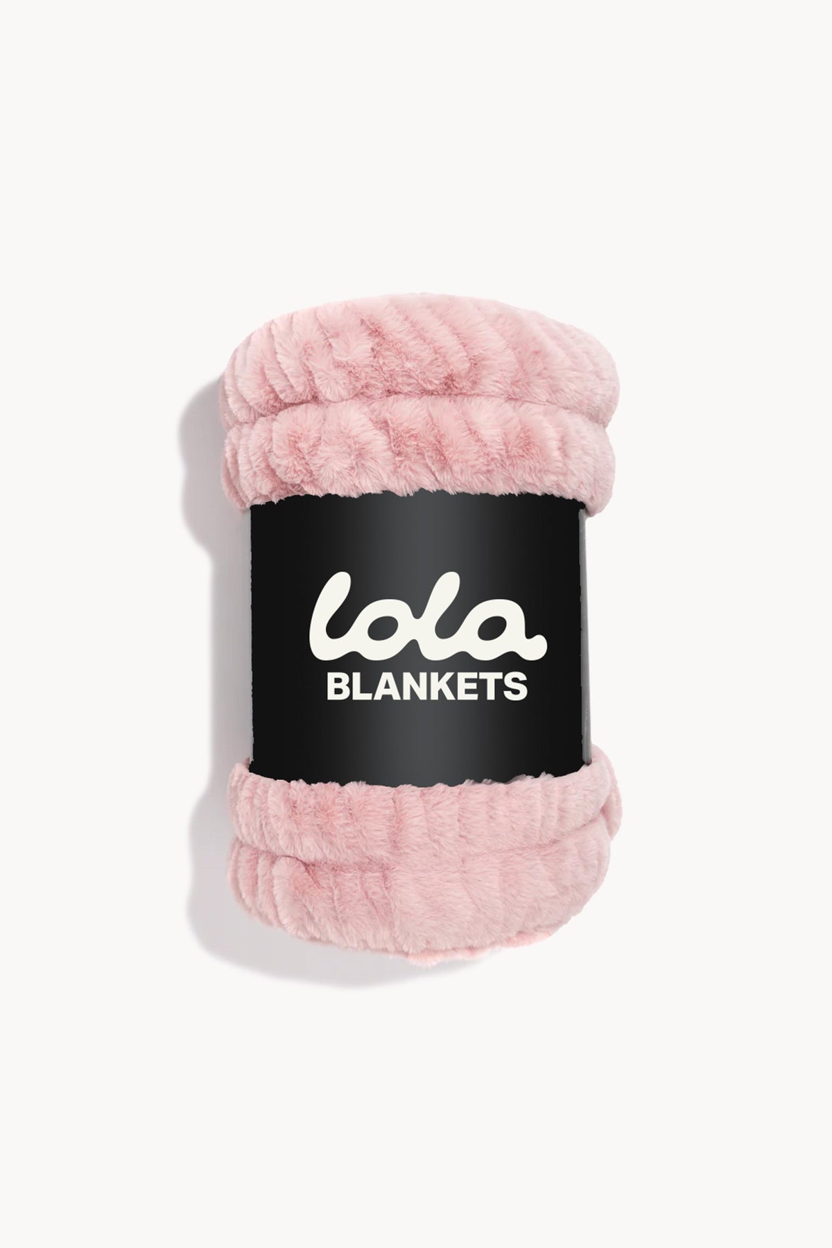 Lola Blankets Original Minky Faux Fur Throw Blanket Rosewater