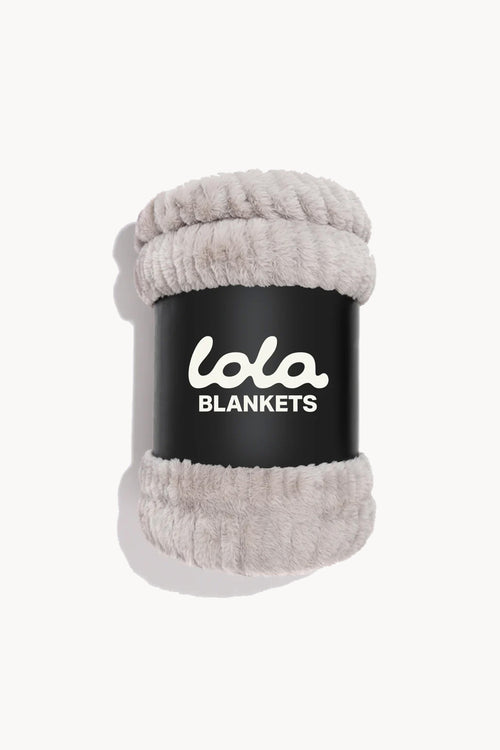 Lola Blankets Original Throw Blanket Faux Fur Silver Linings