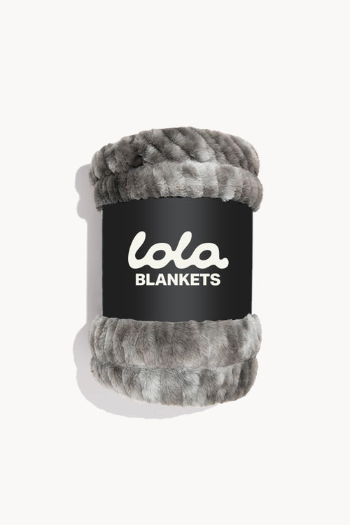Lola Blankets Smoky Skies Throw Blanket Faux Fur
