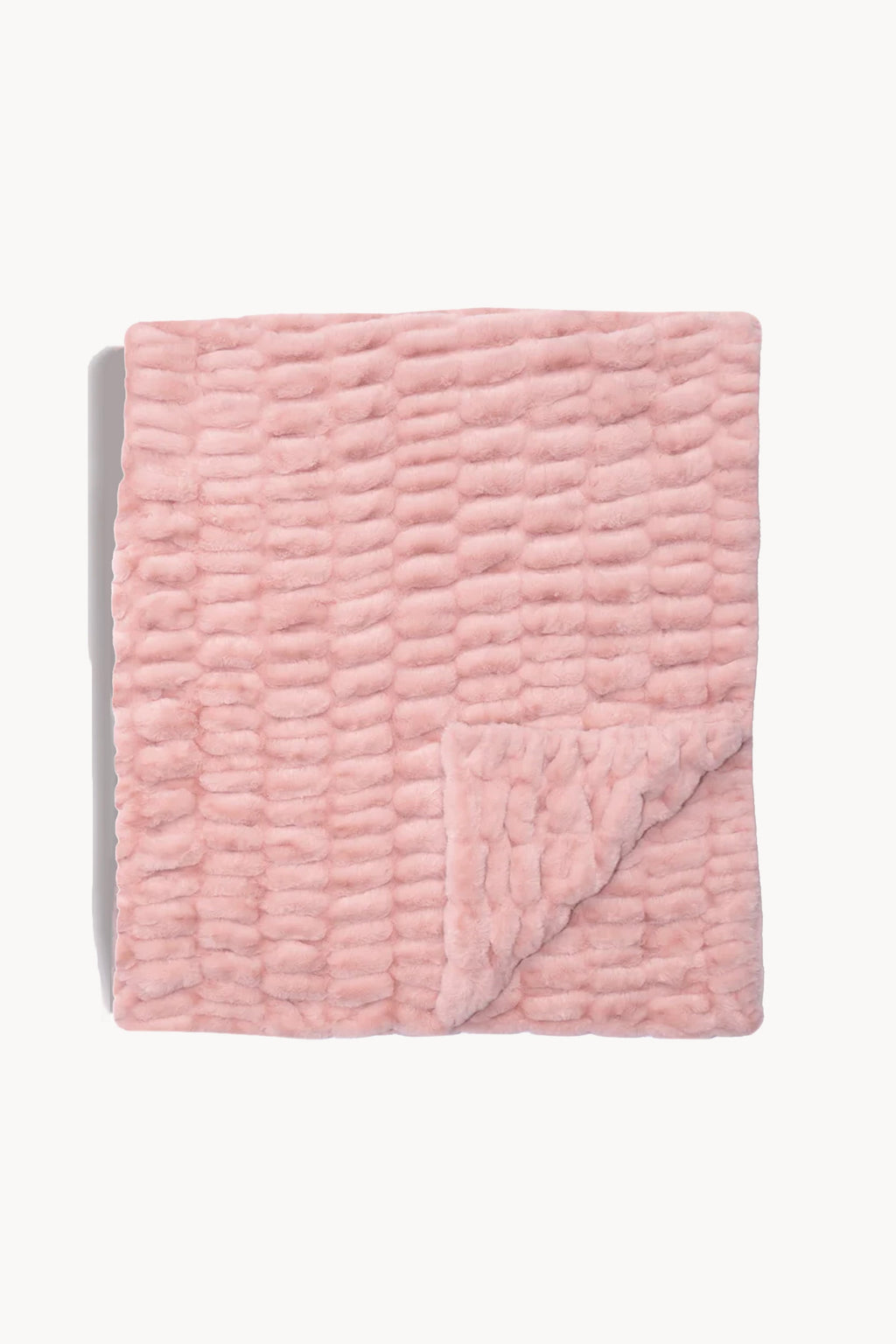 Lola Blankets Original Minky Faux Fur Throw Blanket Rosewater