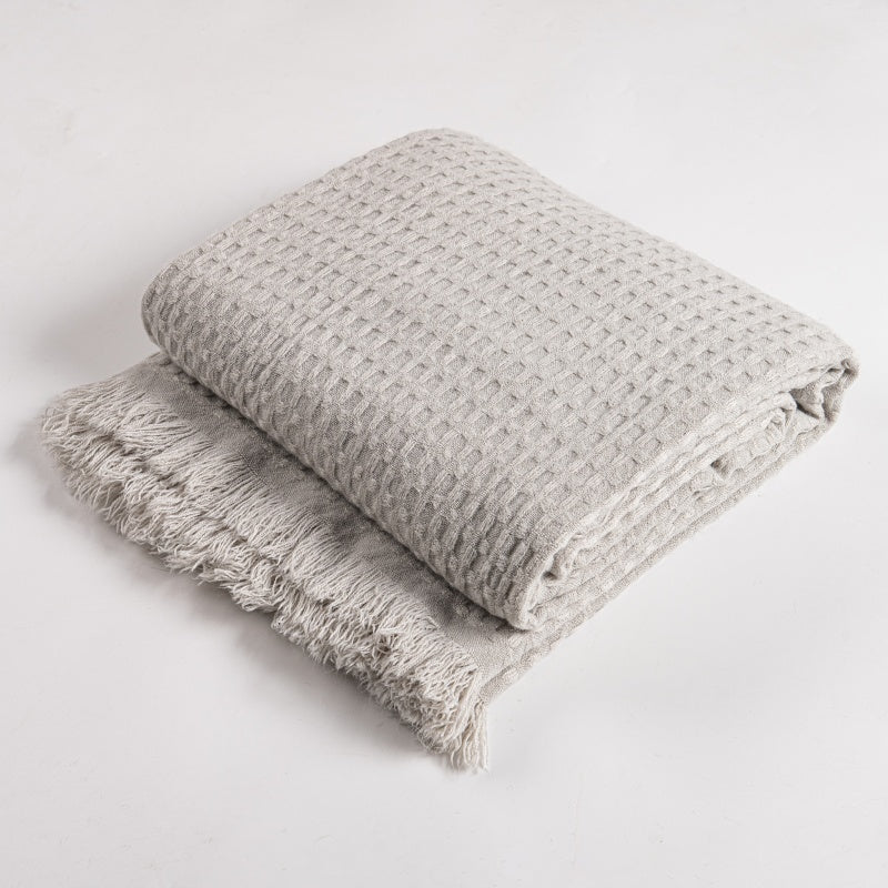 SoftHaven Waffle Weave Lightweight Throw Blanket