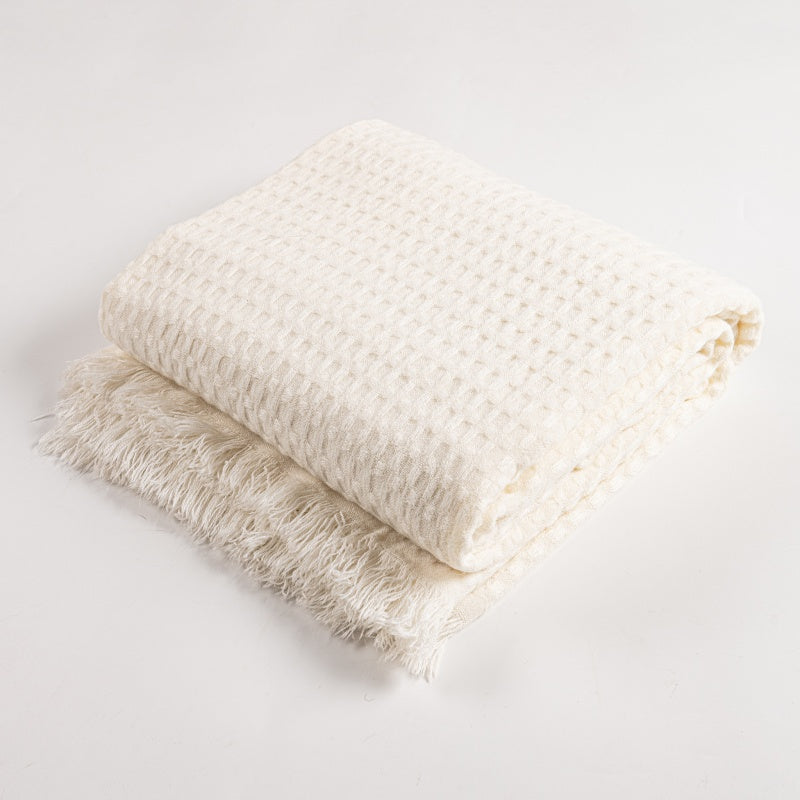 SoftHaven Waffle Weave Lightweight Throw Blanket
